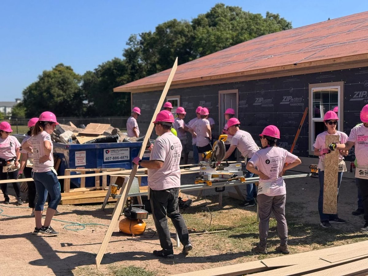 AustinArthurWO's tweet photo. Incredible day with West Orange Habitat for Humanity, as @PepsiCo came out for a @pepsi Build. They WORKED HARD, and presented a generous $35K check, and that was just the beginning! $10K more from their foundation - partners like this make homeownership possible for others! https://t.co/1jrjjHkUmL