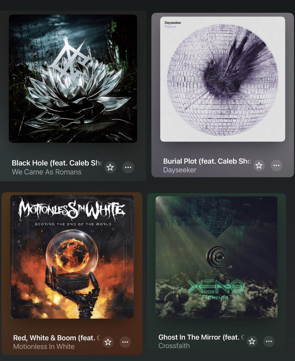 Sakiika_vv's tweet photo. 大好きボーカル4人のベストfeat.曲4選

①feat. Sam Carter（Architects）
②feat. Caleb Shomo（Beartooth）
③feat. Taka（ONE OK ROCK）
④feat. Masato（coldrain） https://t.co/OQk7eIAW3q