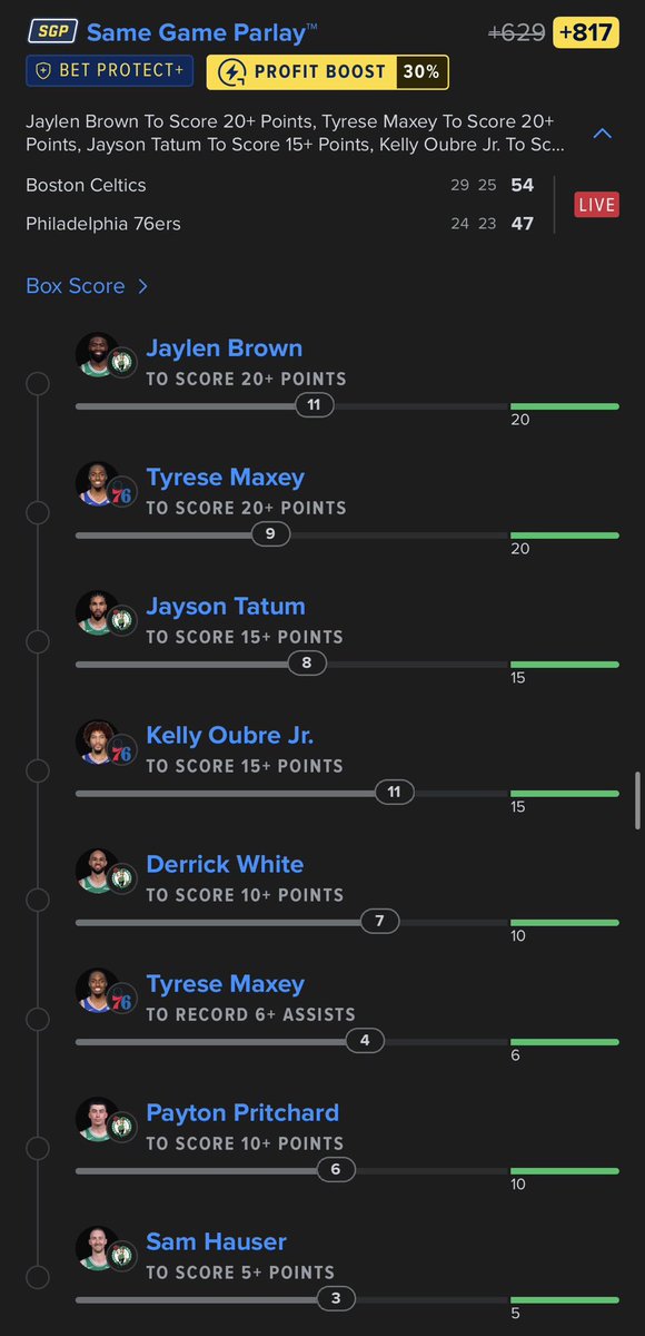 BrookieJ07's tweet photo. Celtics Sixers Halftime 🍀 
🔗: https://t.co/qIhE6E7wm6 https://t.co/enRATHIeYi