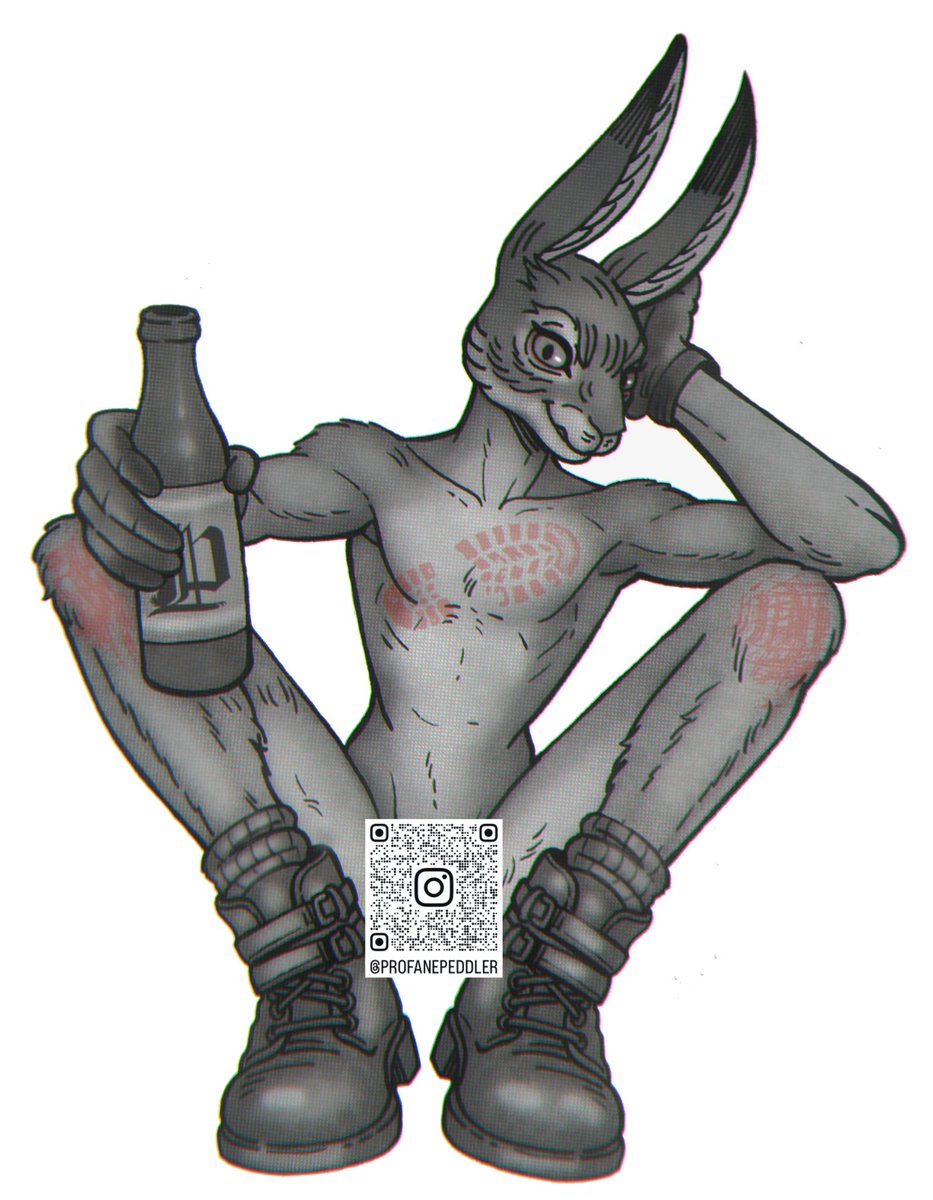 Profanepeddler's tweet photo. Working up some lewd stickers.
#gag #gagcomic #anthro #jackrabbit #nsfw #nsfwart #furry https://t.co/NFrLFJuD6Y