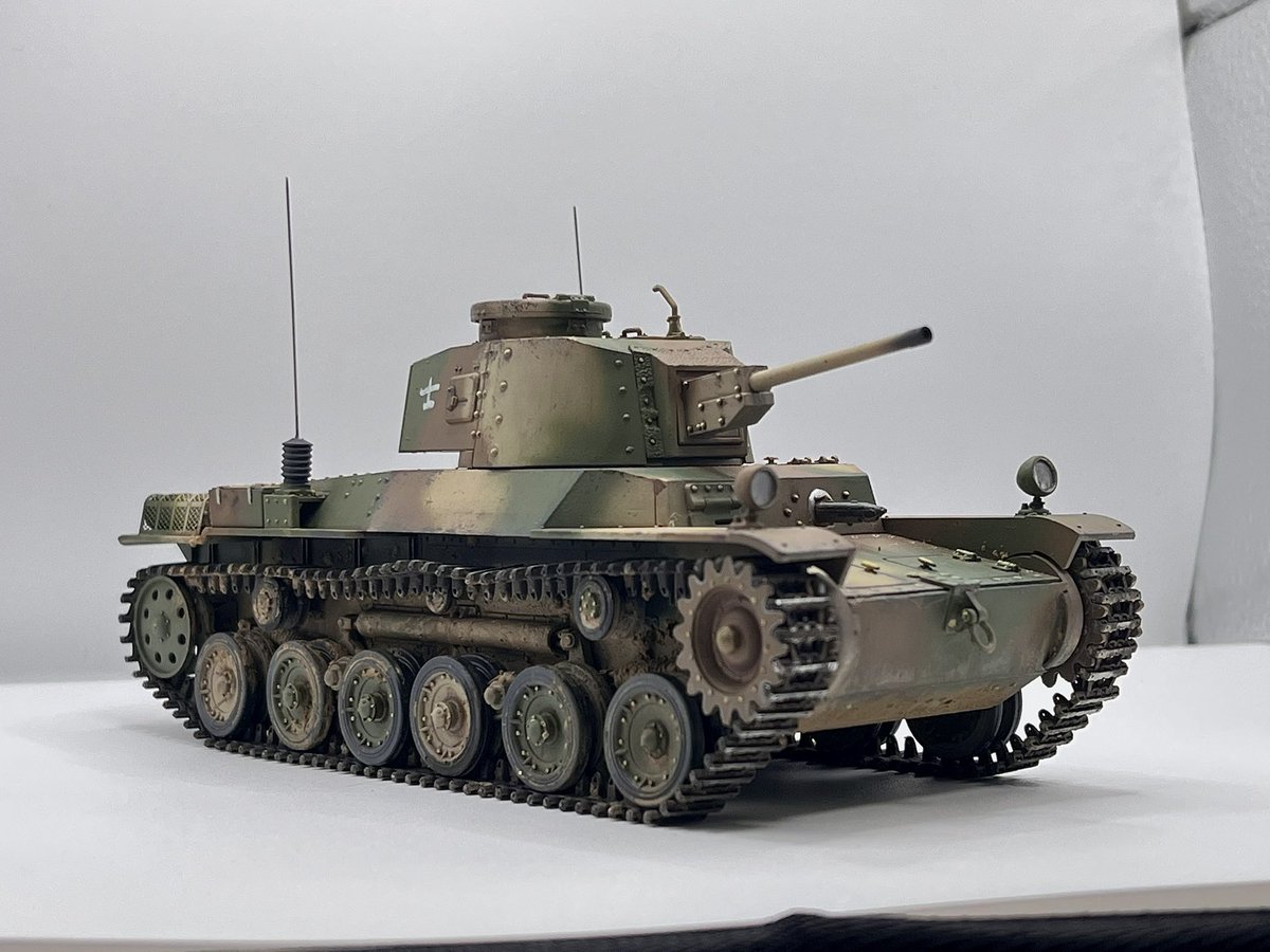 saba_nicetaste's tweet photo. 1/35 一式中戦車（ファインモールド)

完成！
組み立て〜塗装まで2日で終わる良キットです。
ディテールも綺麗で、とても楽しめました。 https://t.co/WLERimnnxm