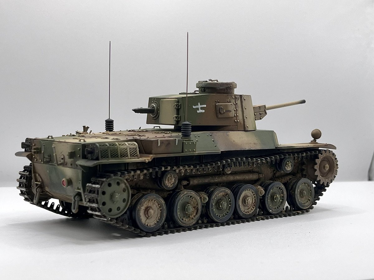saba_nicetaste's tweet photo. 1/35 一式中戦車（ファインモールド)

完成！
組み立て〜塗装まで2日で終わる良キットです。
ディテールも綺麗で、とても楽しめました。 https://t.co/WLERimnnxm