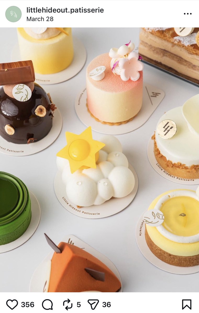 LittleBirbMame's tweet photo. 300 บาท ผมเก็บตังค์ไปกิน Little hideout แถวบ้านเหมือนเดิม ก้อนเล็กไม่เปลืองโควต้าแคลลอรี่ อร่อย และสวย https://t.co/gJq4mGOvGT