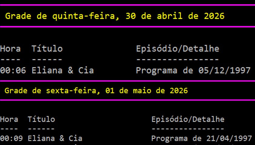 O Eliana e Cia resetando semana que vem kkk