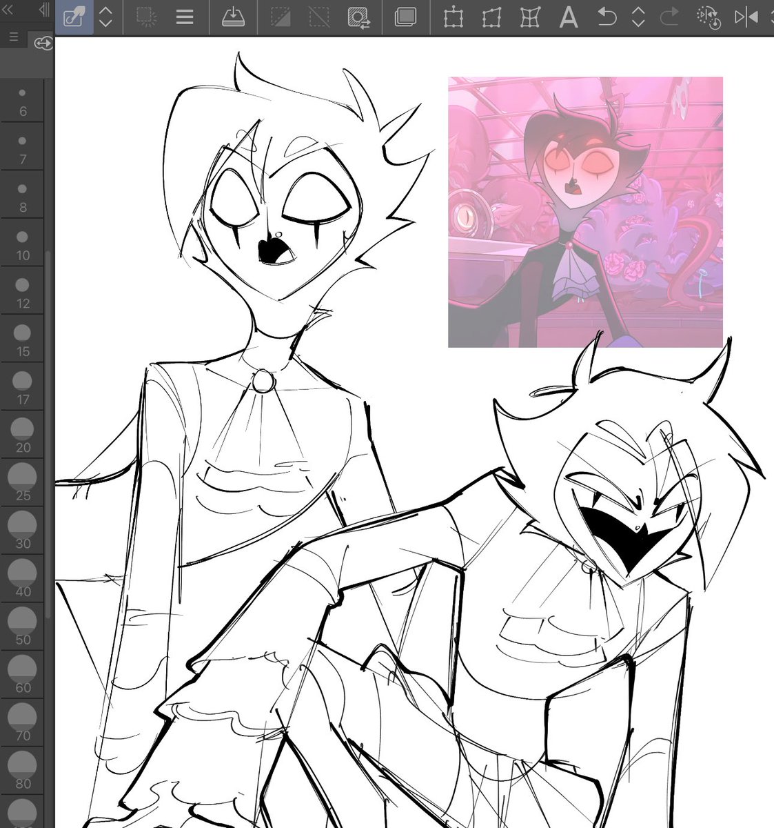 Sketching teen Stolas ✍️🫣