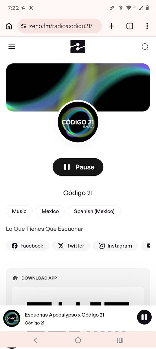 Hubo retraso y si puedo escuchar en vivo un rato.
 Gracias por formar la canción 🙌🏽
#Apocalypso