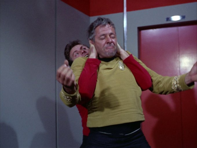 ImbrugliaJim's tweet image. #allstartrek Foolish red shirt. This fight was over even before it began. As no one can defeat the power of Old Man Strength!!