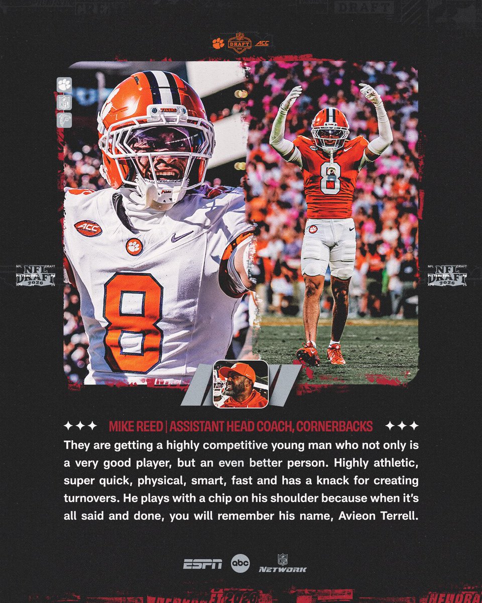ClemsonFB's tweet image. They remember the last name. Time to make them remember the first.

#ALLIN | #NFLDraft | @AtlantaFalcons