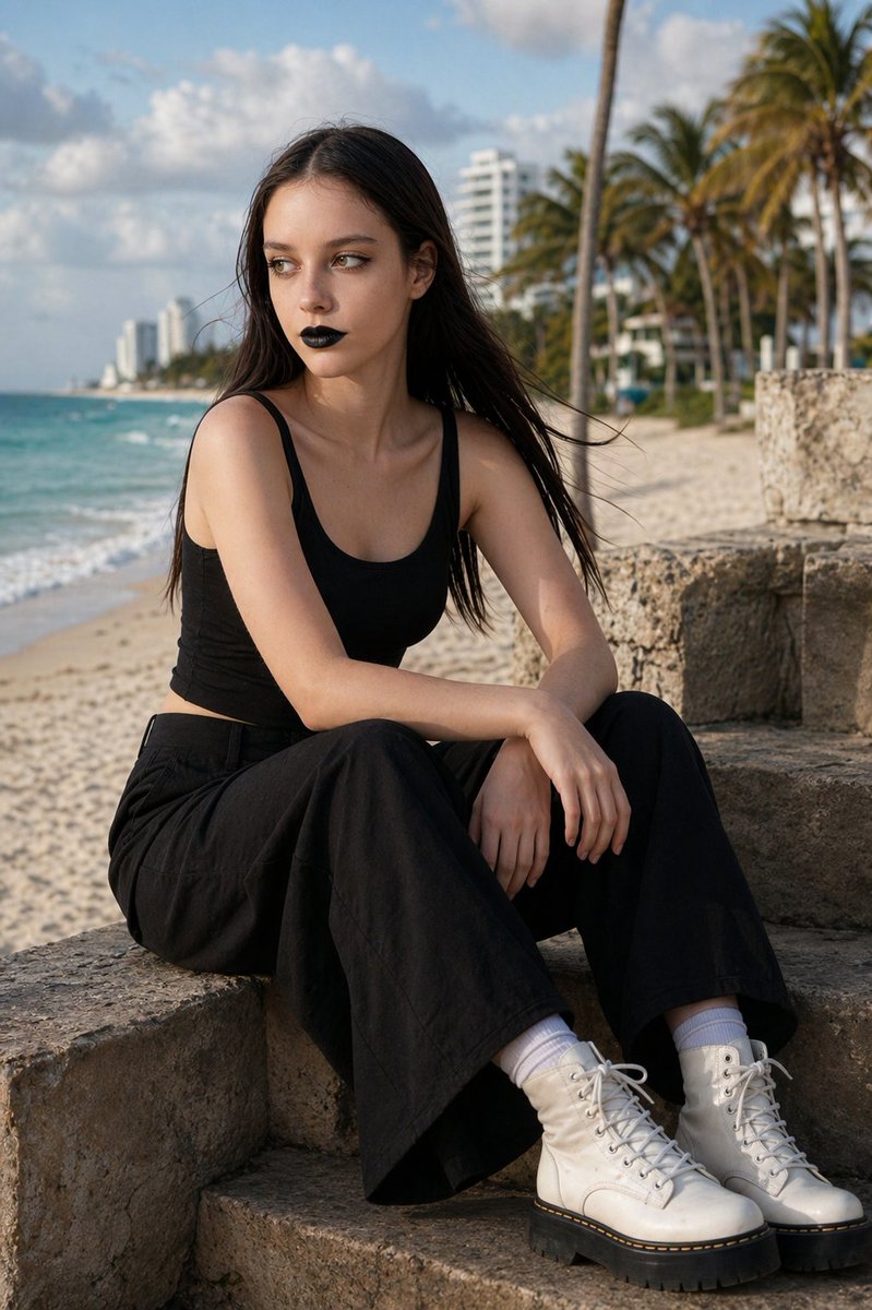 GoldenKappa4's tweet photo. Darkness takes over the beach. ๐๏ธ๐ฅ Do you like my goth-on-vacation look? ๐ค
https://t.co/VgKu6Ci4H0
#GothGirl #BeachGoth #AltGirl #AmberEyes #DarkAesthetic #Fanvue #MiamiBeach https://t.co/aOUJmkBgUb
