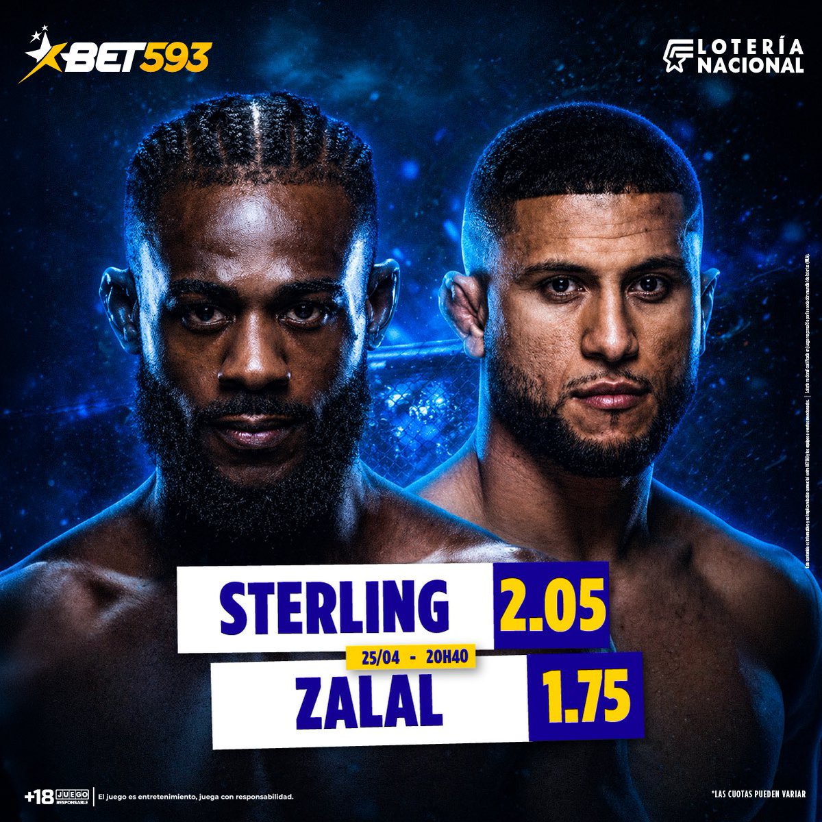 bet593's tweet image. ¡Ecuador entra al octágono! 🇪🇨👊 Este sábado, Adrián Luna Martinetti regresa a la acción en un combate que promete pura adrenalina. ¿Estás listo para apoyar al tricolor en la jaula más famosa del mundo? ¡Vamos por esa victoria! 🏆🔥

Pronostica en Bet593.

#Bet593 #GanoConBet593