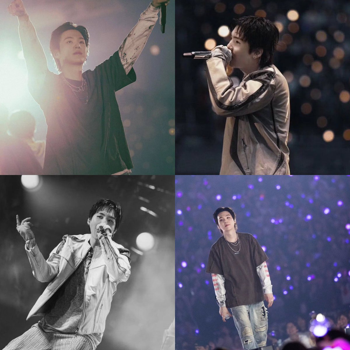 YOONGI SUBIENDO ESTAS FOTAZAS EN IG DEL CONCIERTO DE TOKYO, lo precioso que luce😭🔥