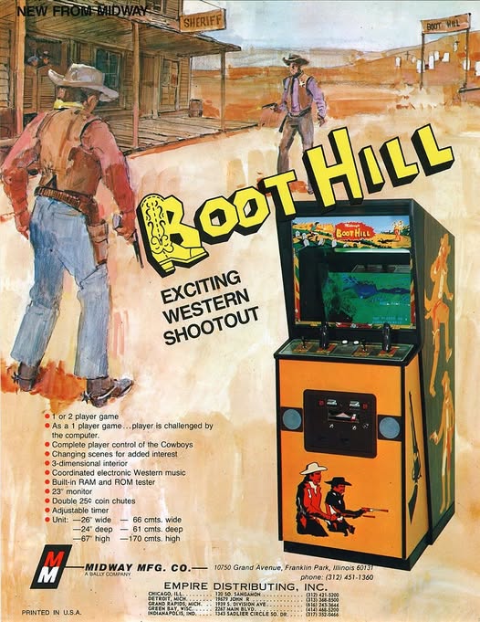 Vintage_Arcade's tweet image. Boot Hill 1977!! #arcadegames #gamerooms #RetroGaming #vintage #retro #giftideas #gamers #retrogames #gifts #bigboytoys #pinball #giftsforher #summer #homegamerooms #westerns #homeentertainment #entertainment  818-246-2255