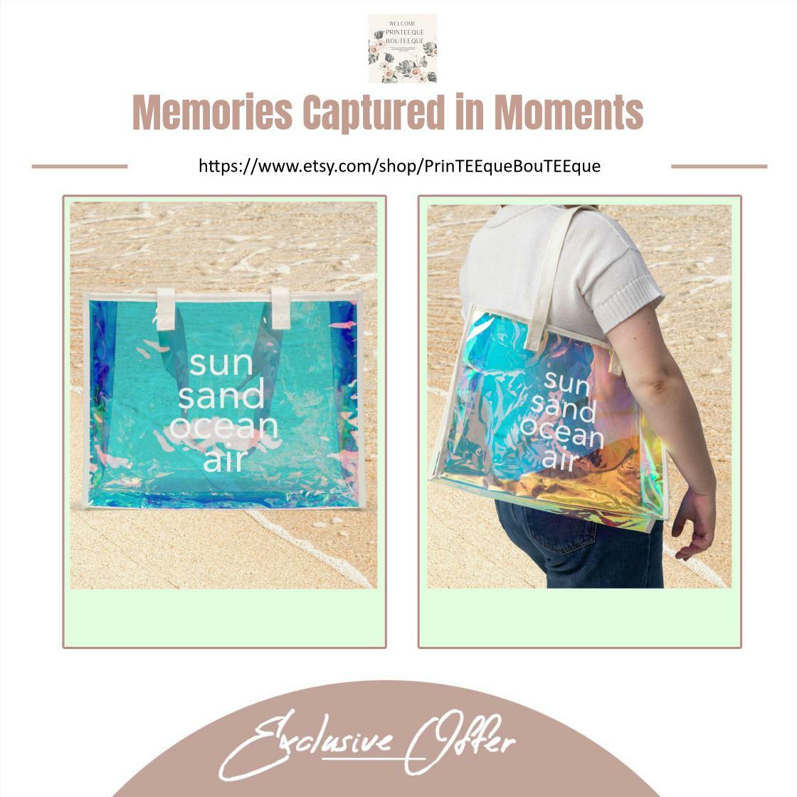 suelo48348375's tweet image. Elevate your beach days with our Sun Sand Ocean Air Tote Bag. Stylish, durable, and holographic—your perfect beach companion awaits! #BeachEssentials #ToteBagFashion

Shop Now etsy.com/listing/449152…