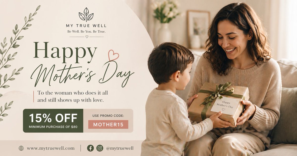 MyTrueWell's tweet image. To the moms who give everything—even when no one sees it…

You deserve care too. 💛

✨ 15% OFF $80+
Code: MOTHER15
🛍️ mytruewell.com

#MothersDay #SelfCare #MyTrueWell #MomLife #Wellness