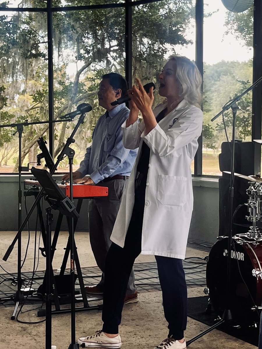 PatrickHwuMD's tweet photo. Honored to hit the stage tonight with #TheReMissions at the June Rogers Foundation “Battle in Blue” event.
We play for patients, for progress and in memory of June, whose legacy continues to drive lifesaving #ColonCancer research.
#FightLikeJune 🎶 https://t.co/m2dj5gJo4l
