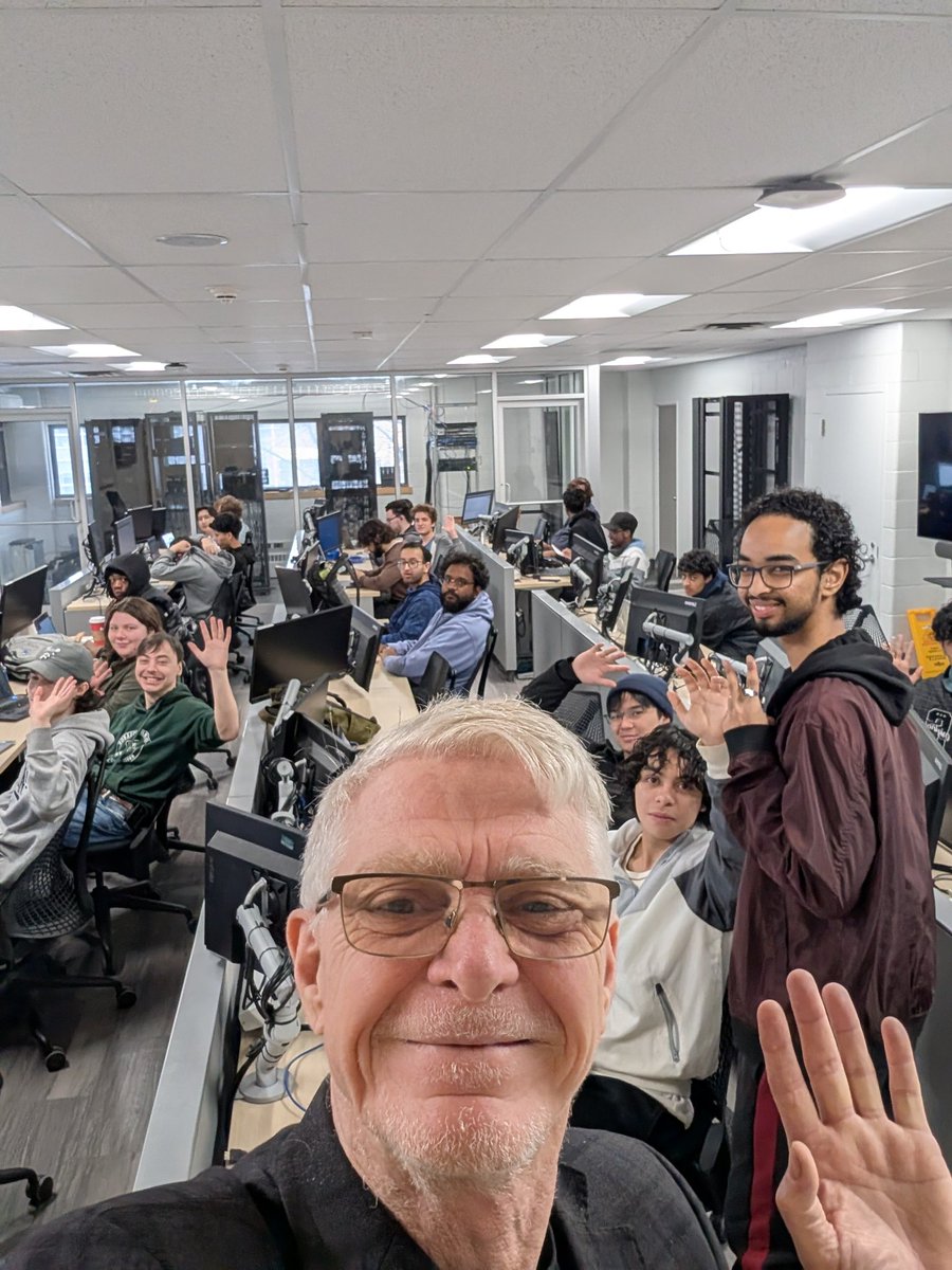 GamerDadTV's tweet image. Doing labs with my networking #students @durhamcollege #professor #college