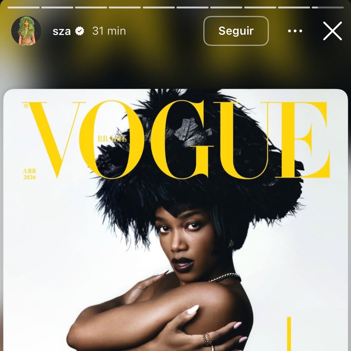 qgdoscharts's tweet photo. 🚨🇧🇷 MEU DEUS! SZA acaba de postar em seu Instagram a Iza estampando a capa da Vogue. https://t.co/D5A45BQ1zb
