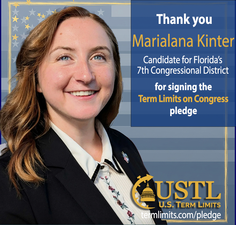 USTermLimits's tweet image. A huge shoutout to @MarialanaKinter  for signing the #termlimits on Congress pledge! Let’s keep this momentum going. 👏
termlimits.com/wp-content/upl…