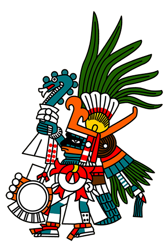Cantos a Huitzilopochtli 

Huitzilopochtli in ya’quetl,
a’co in ai, in yo’huihui’huia.
A’nen niccuic tozquemitl,
quen ya noca oyatonac
Tetzahuiztli iya mixtecatl,
ce in mocxi’.
Pichahuaztecatl:
tlapohmoma’.
Tlaxotlan tenamitl
Ilhuitl macoc
Mupu’puxotiuh 
Yauhtlahto noteouh

In