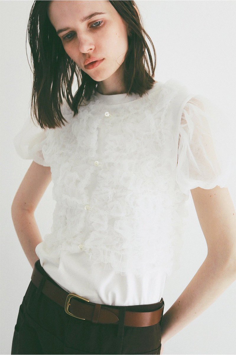正規品 新品 CLANE 2 LAYERED TULLE VEST TOPS