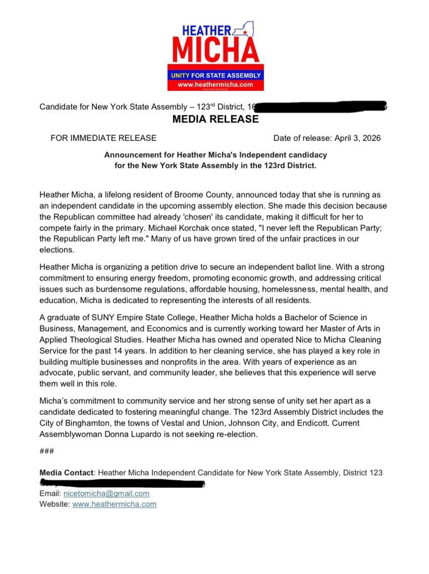 Heather Micha for NYS Assembly tweet media