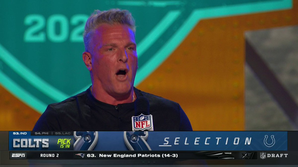 Pat McAfee aids Colts' No. 53 pick in Indiana draft