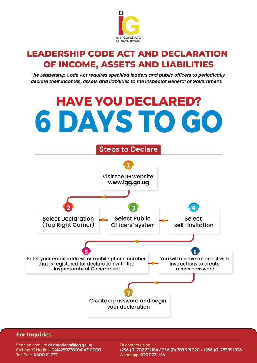 lamwoyouth's tweet image. Do it at 🔗 igdeclarations.igg.go.ug:8185/declaration-sy…
#IGGUganda 
#Declare