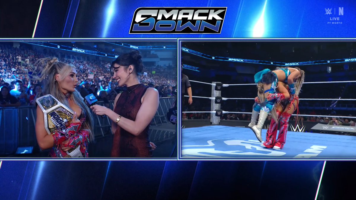 LuigiWrestling's tweet image. Tiffany Stratton: "Durante estos meses he sido la segunda. La segunda en el Royal Rumble, la segunda en la Chamber... pero hoy vuelvo a ser campeona"

Céntrate, por favor. #SmackDown