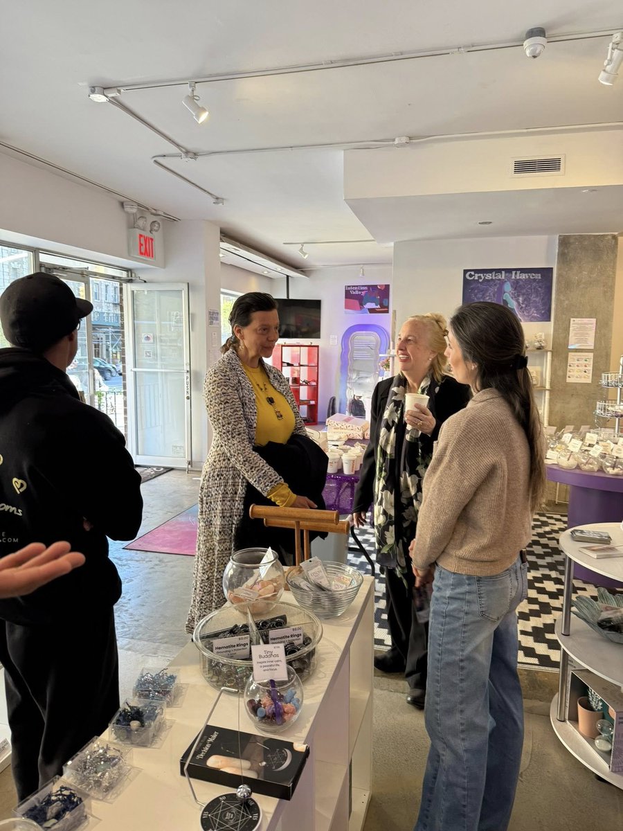 galeabrewer's tweet photo. @galeabrewer Manhattan Chamber of Commerce UWS Merchant Meeting at My Little Magic Shop, 697 Amsterdam Ave. Great discussion about what the Chamber and SBS have to offer to merchants on the avenue. Delighted to meet with these entrepreneurs. Apr 21 2026 @ManhattanCofC  @shereendanielle @chashama