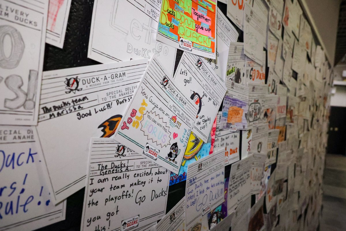 AnaheimDucks's tweet image. Arriving with Duck-A-Grams from local students 🧡

You are with us every step of the way, Orange Country. 

#FlyTogether