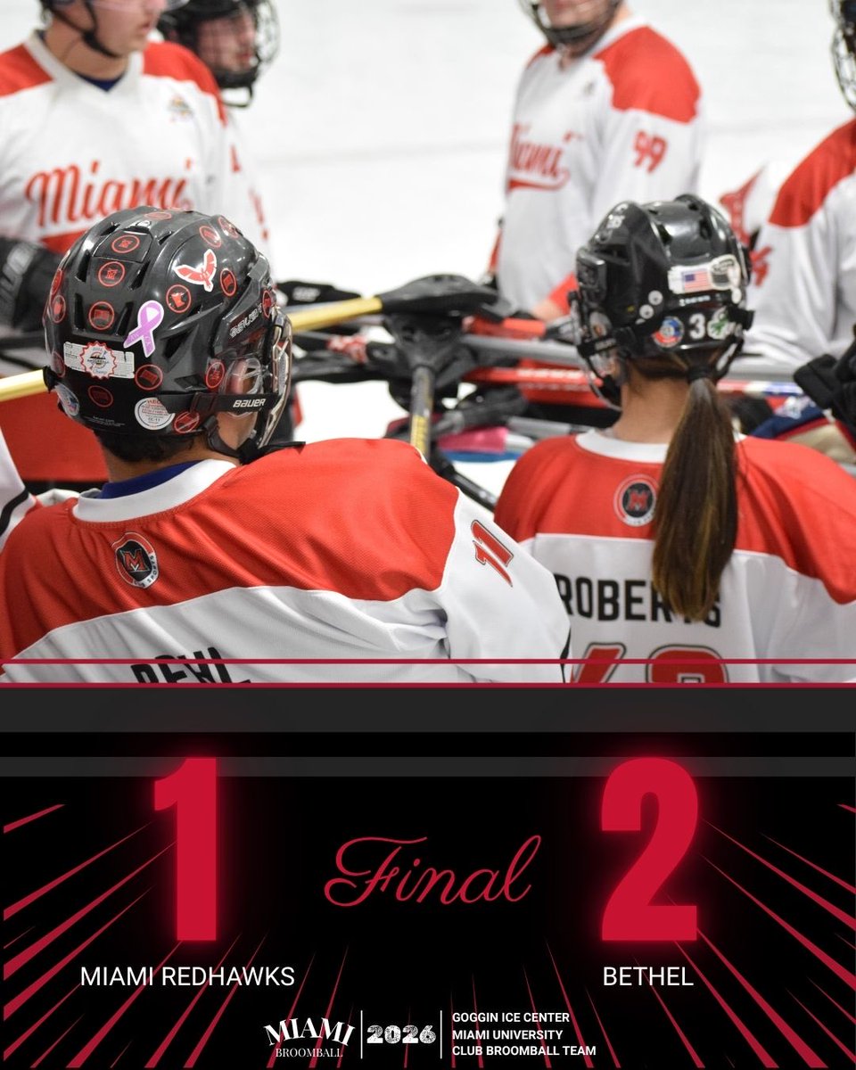 After a hard fought game, Miami Club Broomball lost in the Collegiate final to Bethel with a score of 1-2. 

#loveandhonor #nationals #broomball #miamioh #redhawks