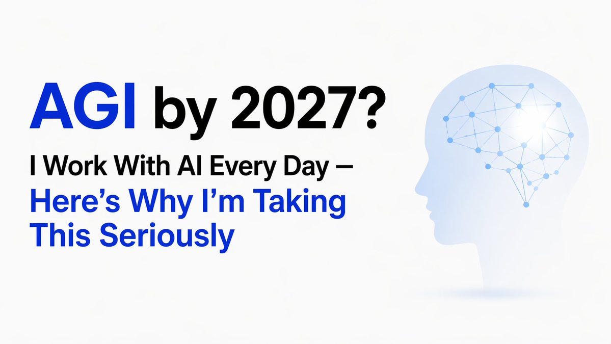 ITArticleBird's tweet image. 산지직송 IT 아티클 #machine-learning

AGI by 2027? I Work With AI Every Day — Here’s Why I’m Taking This Seriously
▶ tinyurl.com/2y6yv2gq