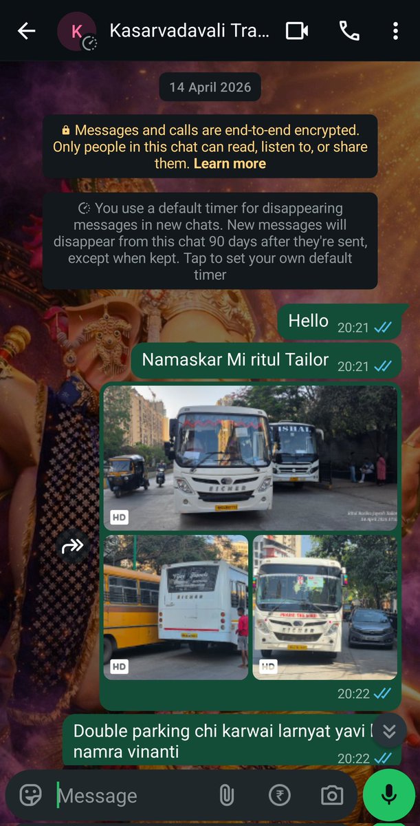 tailorritul's tweet photo. @ThaneCityPolice I would request you to please give VRS to those incompetent officers at kasarwadavali traffic division for not taking any action despite multiple complaints of double parking and blocking my number on the Gov Official number @DGPMaharashtra @CMOMaharashtra @ANI https://t.co/VFPQy5ad8E