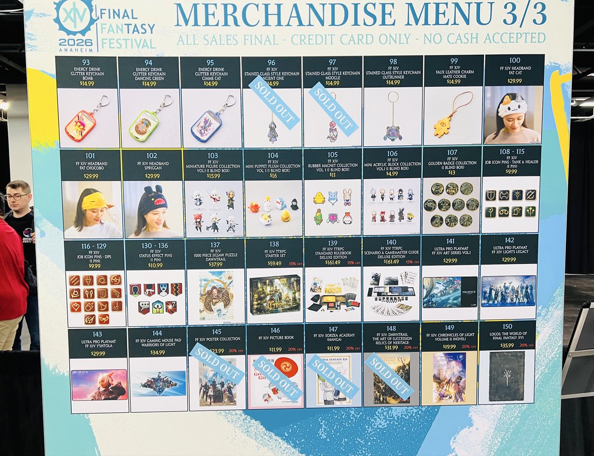 アナハイムファンフェス1日目の売り切れ状況です。 日本のファンフェス