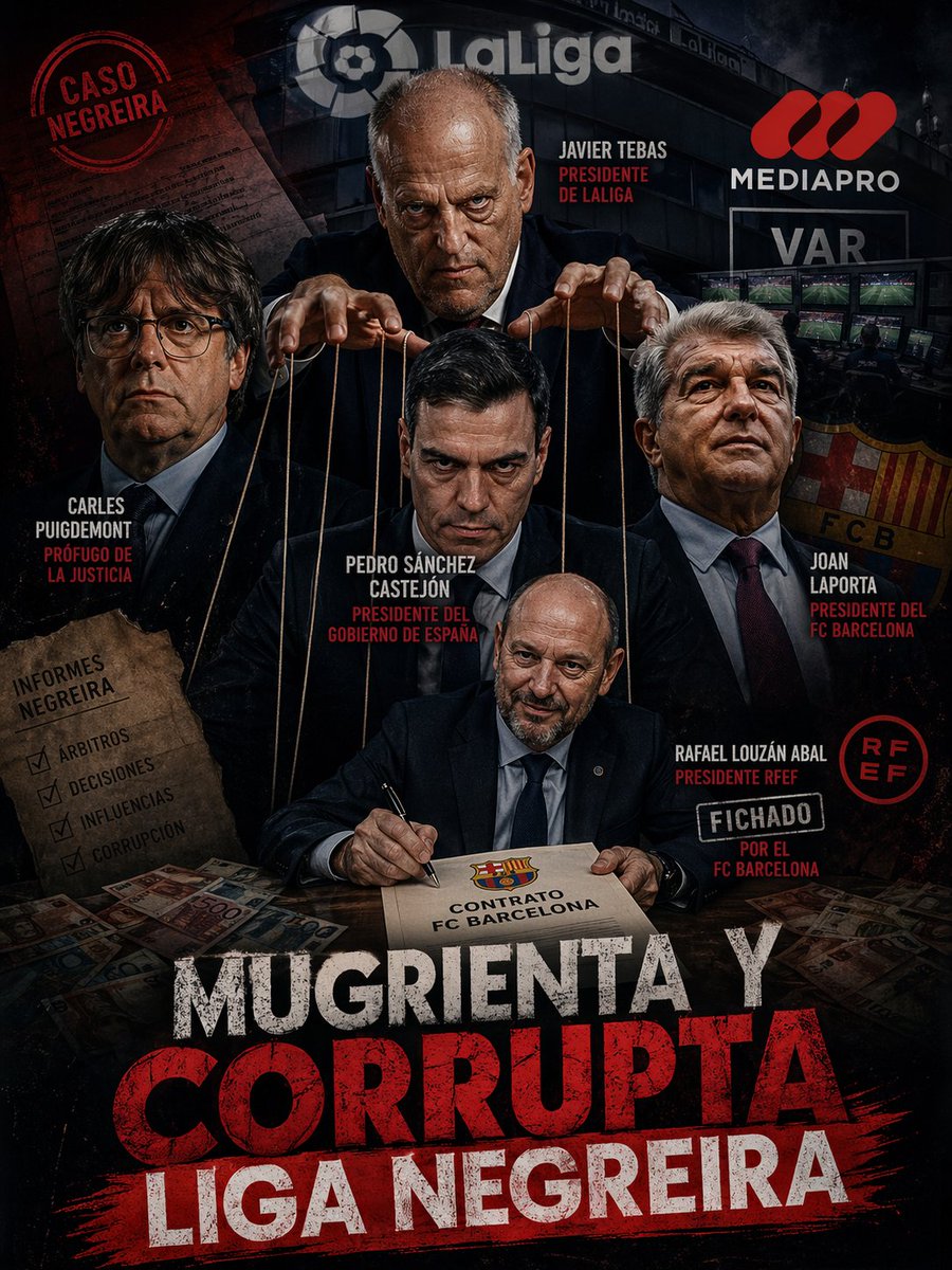 Lo siento <a href="/aarbeloa17/">Álvaro Arbeloa</a> pero NO.

O pensáis en cazar al/la culerdo del mal de ojo que lleva desde el año pasado o no vamos a ninguna parte.

Luego el juego, plantilla, jugadores.

Y obvio lo + importante: IRSE DEL MALDITO CAMPO.

Diseño retratador. #HalaMadrid #NegreiraLeague