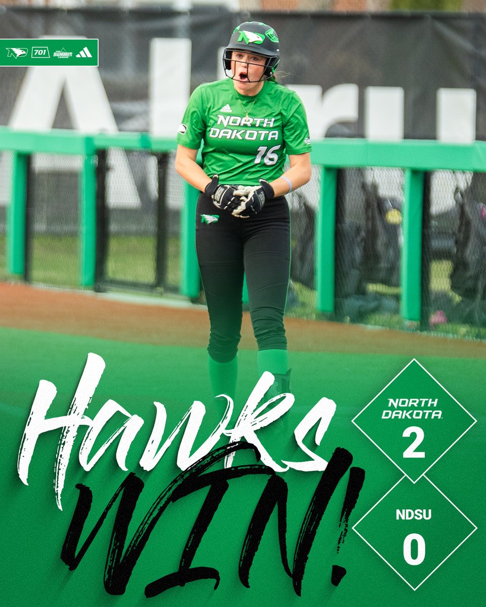 UNDsoftball's tweet photo. GAME WON. 

#UNDproud | #LGH https://t.co/ECse4bZGPU