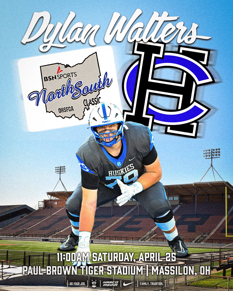 HC_Football__'s tweet image. Good Luck to our guy @DylaWalt79 in the North South Classic tomorrow! 

He’ll suit up in the 2nd game of the day (Div. 4-7) 

#DoYourJob