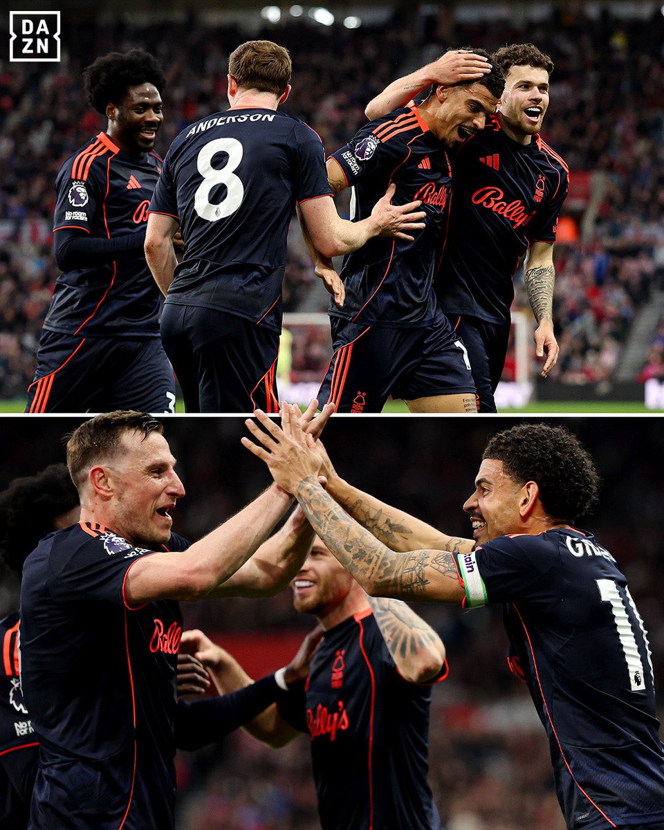 DAZNFootball's tweet image. Nottingham Forest with a BIG 5-0 win over Sunderland ✨

#premierleague