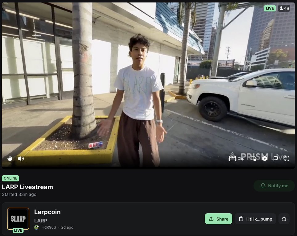 $LARP on Pump tweet media