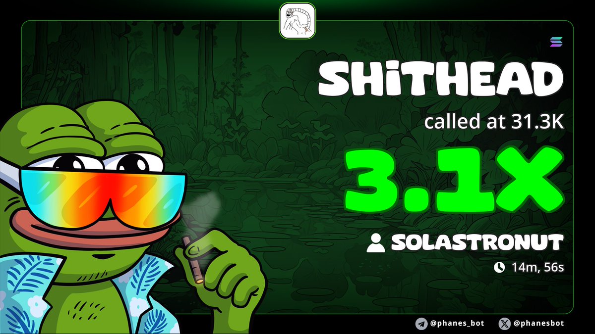 SOLASTRONAUT01_'s tweet image. Decent 3x gain on $SHITHEAD
 Early buys 🤑
CA###

6tPg8ULrCb2soaVoMZpEydWDyeq7Xabw16FWxiNWpump

#Solana #memecoin #crypto
