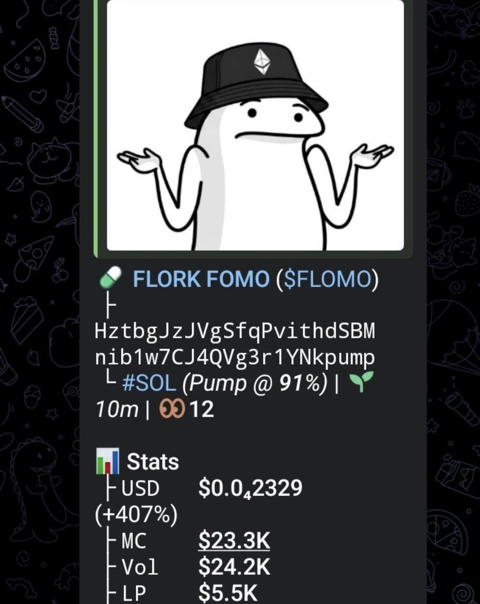 VENUSdnkh's tweet image. 💎 Aped $FLOMO at $23k Mcap to $106k Mcap on my alpha Tg 

We pulled off 4x profits  on my alpha Tg 🚀🚀

📩DM to join my alpha Tg 🔥📉
⛓️#solana #memecoin #CryptoTrading