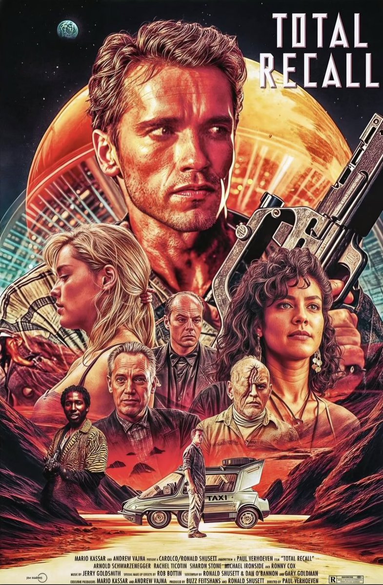 britmedia2000's tweet image. Total Recall 
(1990)

When a man goes in to have virtual vacation memories of the planet Mars implanted in his mind, an unexpected and harrowing series of events occur

REF: PHX/TOTRECALL90/CONCEPT/031
#TotalRecall #ArnoldSchwarzenegger #ConceptPoster