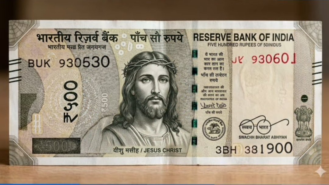 Jeremiahpeterr's tweet photo. The face of Jesus on Ai Indian currency notes https://t.co/JI6GFhF5iY