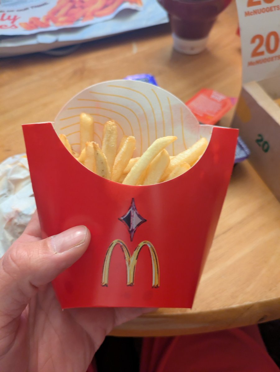 OdiousGonzo's tweet photo. @McDonalds This is a medium fry?? SMH Demon Hunter Fans deserve better!! https://t.co/nuunSAcIOY