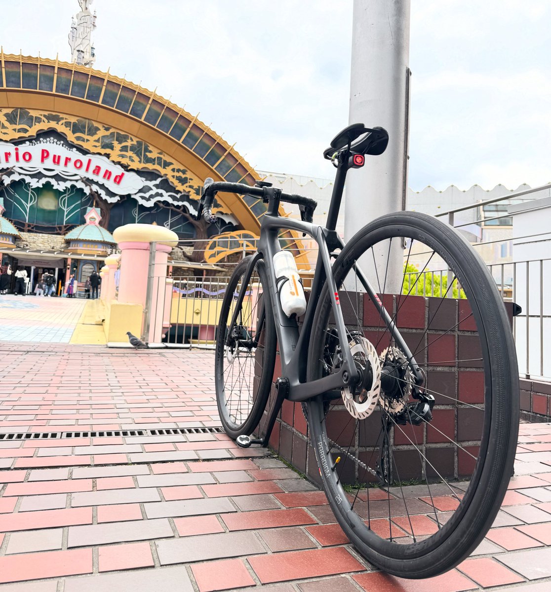 お天気イマイチですけど風も穏やかで助かります。曇ってるから16℃位しかなくてちょっと肌寒いですね。 #DomaneSL6 #sanriopuroland