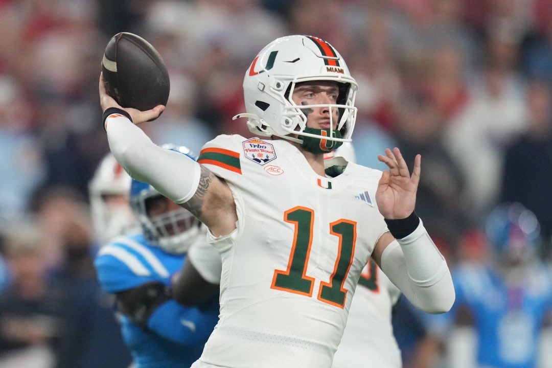 MikeGarafolo's tweet image. Miam QB Carson Beck is the third QB off the board in the 2026 NFL Draft. He heads to the #AZCardinals with the first pick in the third round, 65th overall.