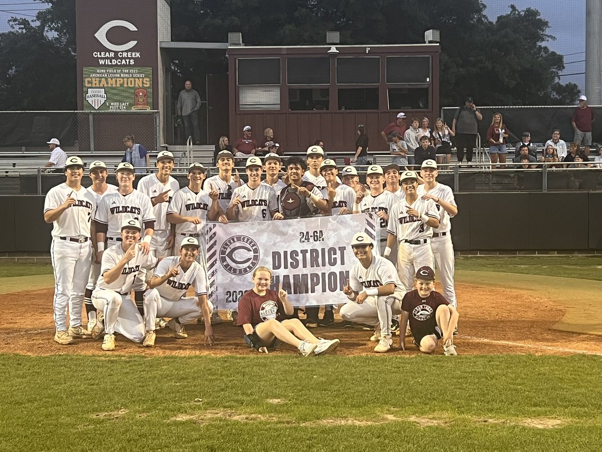 Congrats to <a href="/creekwildcatbb/">Clear Creek Baseball</a> - 2026 District Champs 🎊👏👏