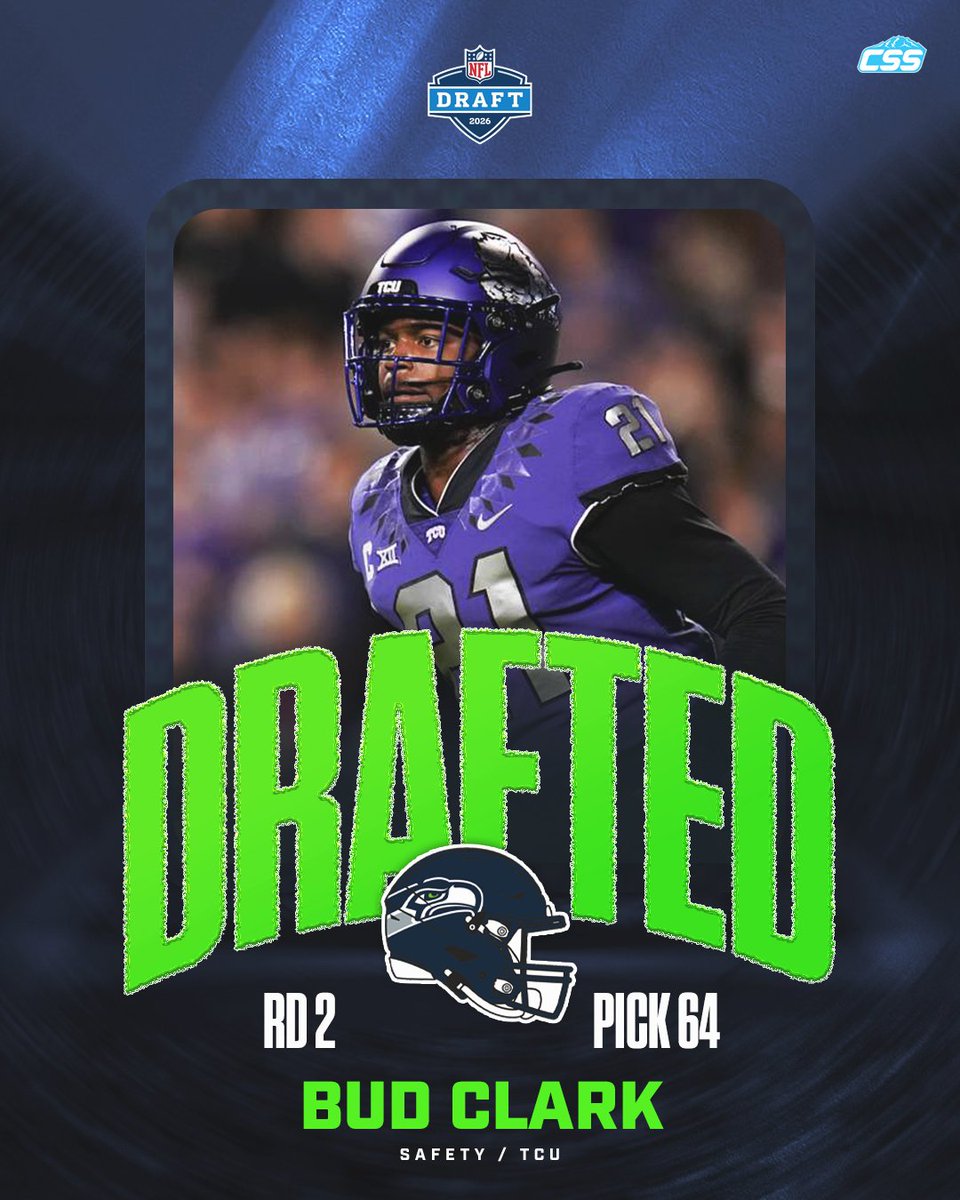 CirclingSports's tweet image. With the final pick in the 2nd round of the @NFL draft, the @Seahawks select Bud Clark out of @TCUFootball. 

Clark shows good acceleration and range, covering a lot of ground and getting involved in plays downfield.

Photo by Julio Cortez/AP

#Seahawks #SeattleSports #NFLDraft