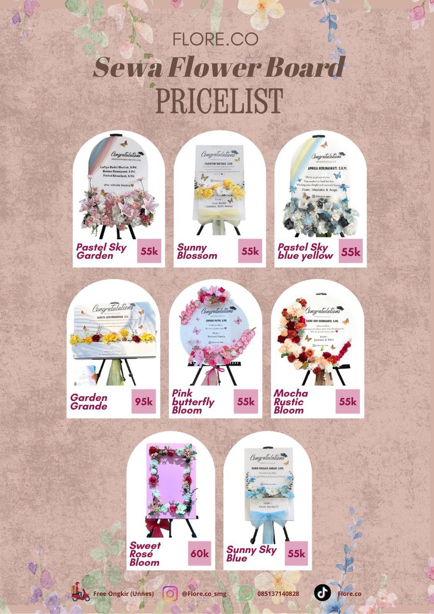 fjlyz_'s tweet photo. @unicefess *READY SEWA PAPAN BUNGA* 🌸

💐Start from 55k
🛵 Free ongkir area Unnes

Cocok untuk ucapan:
✨ Grand Opening
✨ Ulang Tahun
✨ Wisuda
✨ Acara Spesial lainnya

Yuk, buruan order karena stok terbatas💖
📲 WA: 085137140828
📸 IG: @Flore.co_smg
🎵 TikTok: https://t.co/HERI427bRF https://t.co/vJCkhweDCz