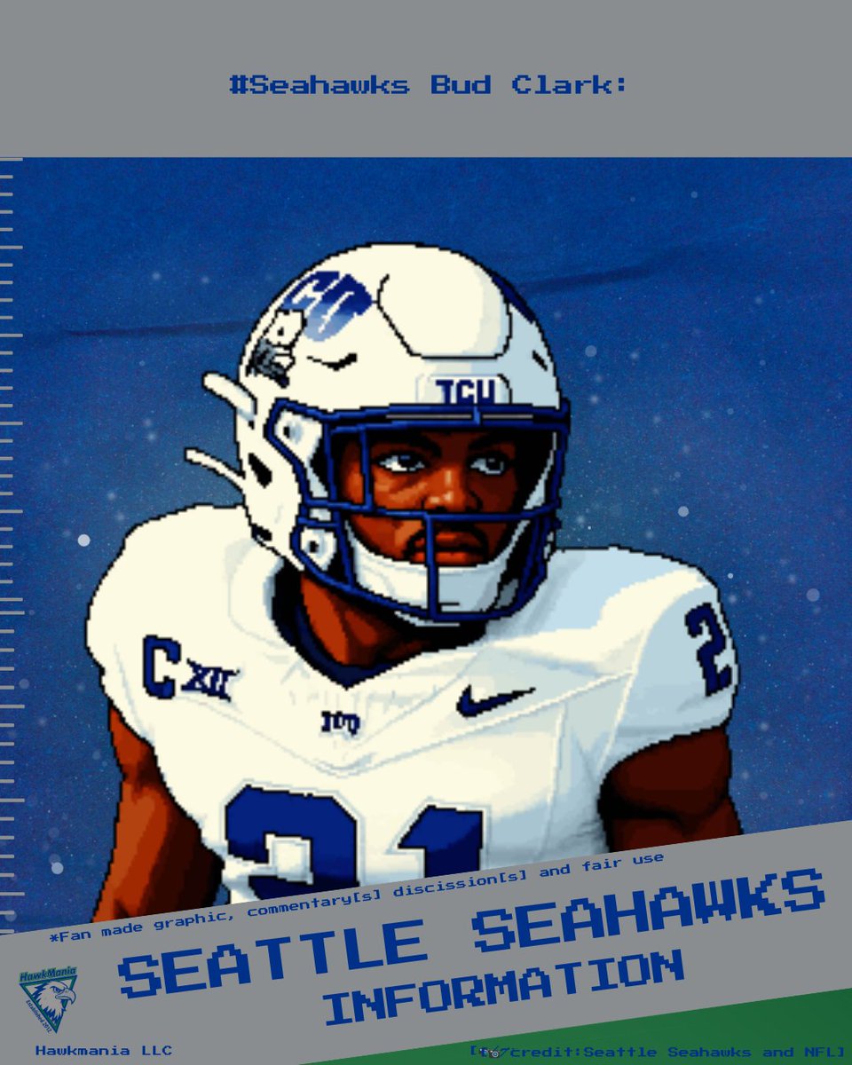 hawkmania4's tweet image. #Seahawks S Bud Clark: 

6'1", 188lbs, ranked the number 8th best S according to Draft Buzz. He is comfortable in man or zone, with extensive reps at safety and slot, a ball hawk, and plays defense with the ball skills of a wide receiver. But it opens hips prematurely in man,